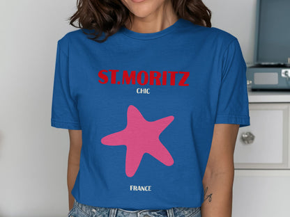 St. Moritz Chic France Graphic Star Casual Tee product