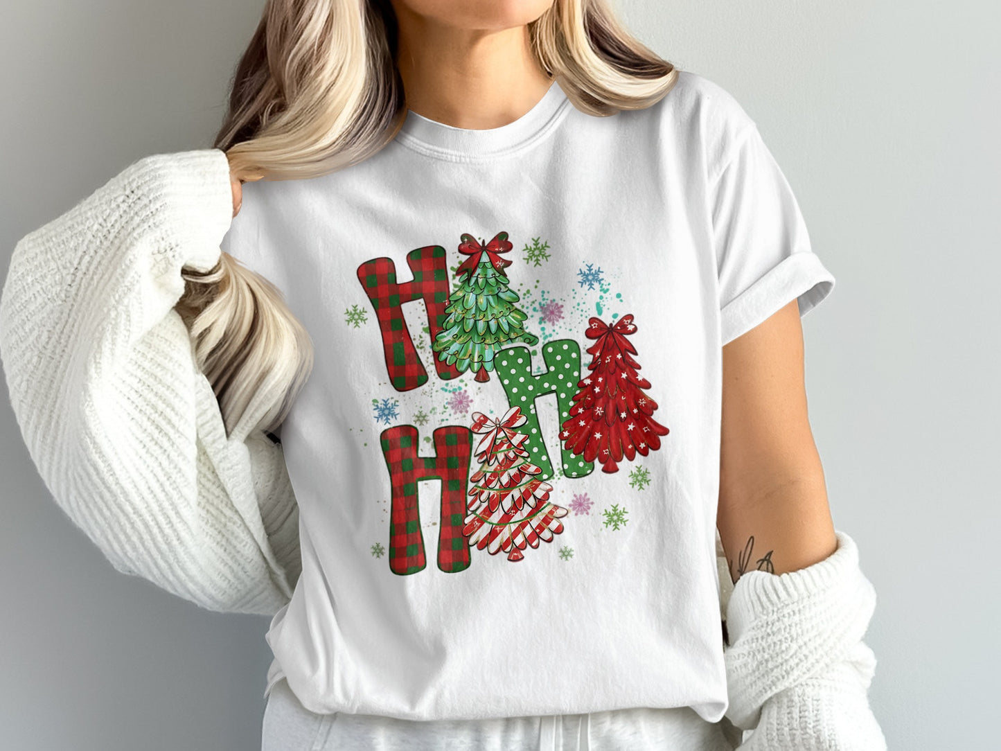 Festive Christmas Tree Pattern Holiday Shirt product